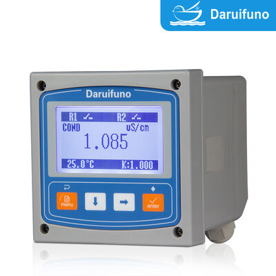 RS485 Modbus RTU 導電率分析計 IP66 パネルマウント オンライン導電率コントローラー（SPSTリレー2個付き）