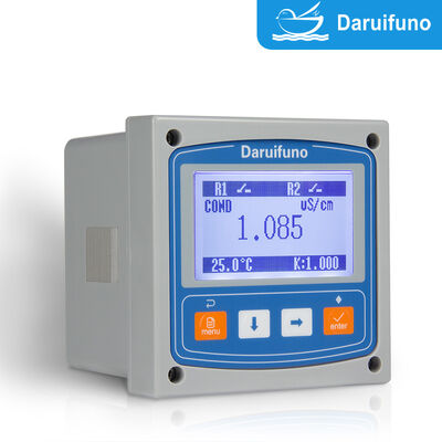 RS485 Modbus RTU 導電率分析計 IP66 パネルマウント オンライン導電率コントローラー（SPSTリレー2個付き）